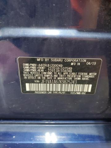 2019 SUBARU WRX JF1VA1A67K9825243