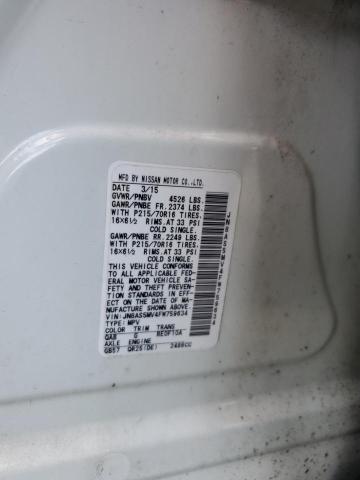 2015 NISSAN ROGUE SELE JN8AS5MV4FW759634