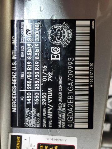 2016 MERCEDES-BENZ GLE 350D 4 4JGDA2EB1GA709993