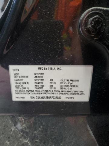 2024 TESLA MODEL Y 7SAYGAEE6RF037080