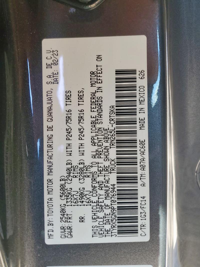 2023 TOYOTA TACOMA ACC 3TYRX5GN9PT076944