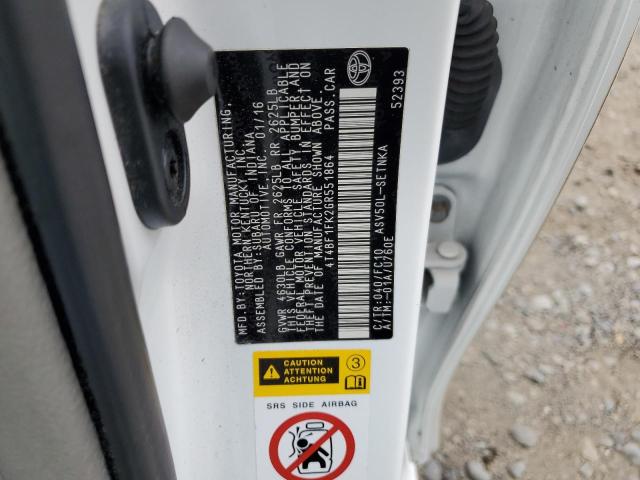 2016 TOYOTA CAMRY LE 4T4BF1FK2GR551864