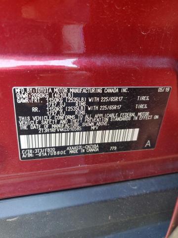 2019 TOYOTA RAV4 LE 2T3H1RFV4KC010585