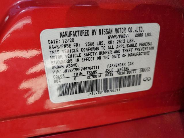 2021 INFINITI Q50 LUXE JN1EV7BP7MM704711