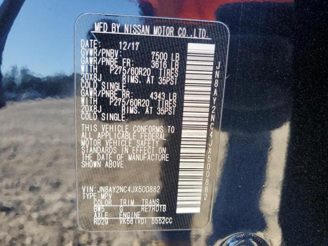 2018 NISSAN ARMADA SV JN8AY2NC4JX500882