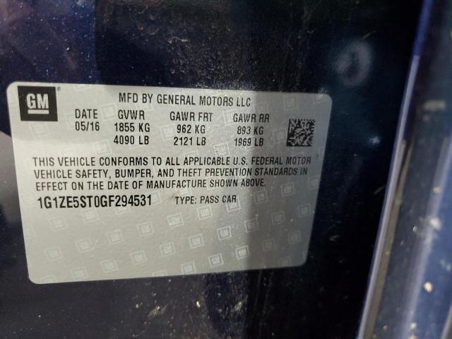 2016 CHEVROLET MALIBU LT - 1G1ZE5ST0GF294531