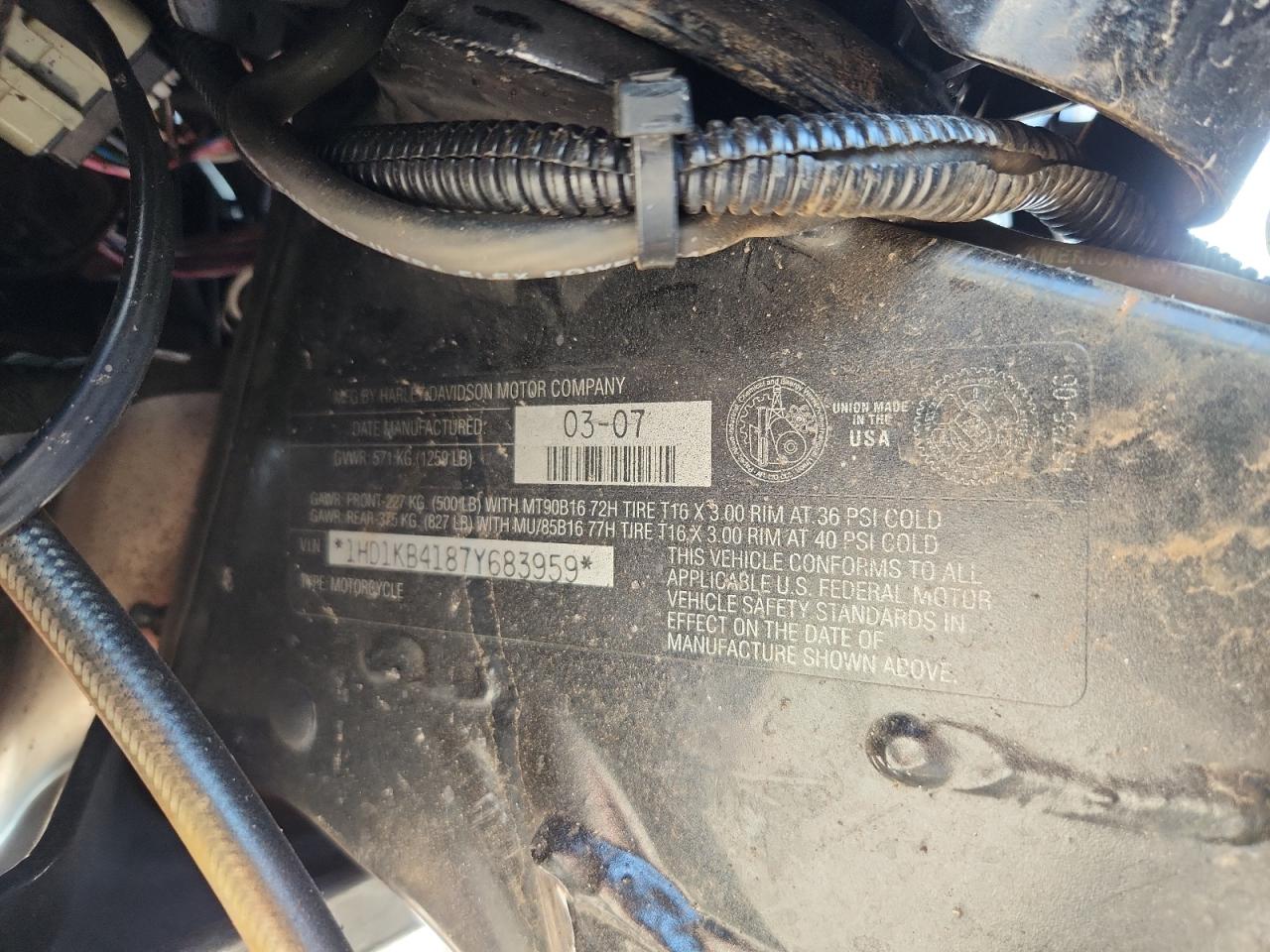 Lot #3264675863 2007 HARLEY-DAVIDSON FLHX