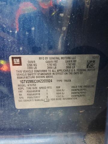 2017 GMC SIERRA K1500 SLE 1GTV2MEC0HZ265924