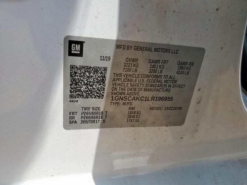 2020 CHEVROLET TAHOE C1500 LS - 1GNSCAKC1LR196955