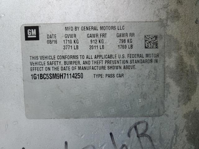 2017 CHEVROLET CRUZE LS 1G1BC5SM9H7114250