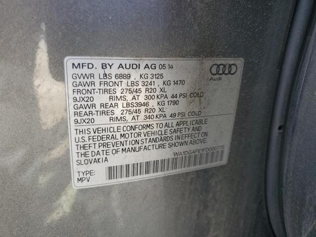 2015 AUDI Q7 PRESTIGE WA1DGAFE1FD000770