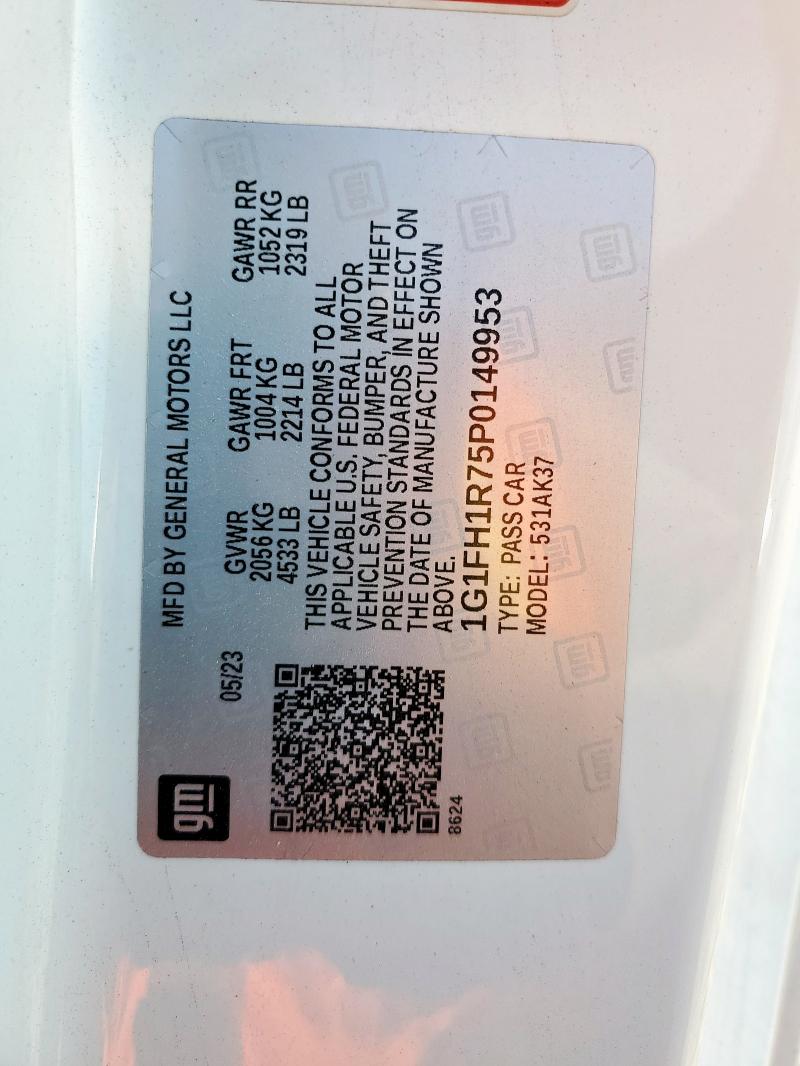 2023 CHEVROLET CAMARO SS 1G1FH1R75P0149953