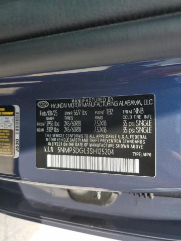 2025 HYUNDAI SANTA FE X 5NMP3DGL3SH125204