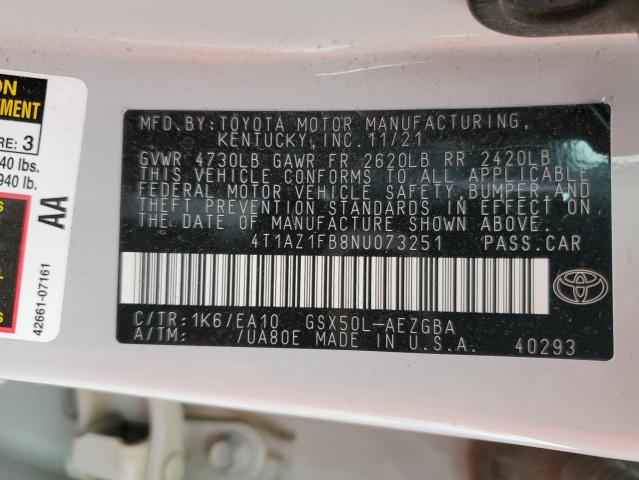 2022 TOYOTA AVALON XLE - 4T1AZ1FB8NU073251