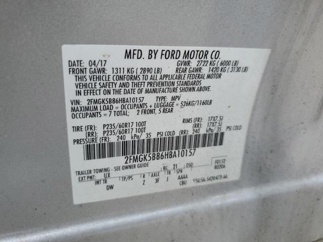 2017 FORD FLEX SE 2FMGK5B86HBA10157