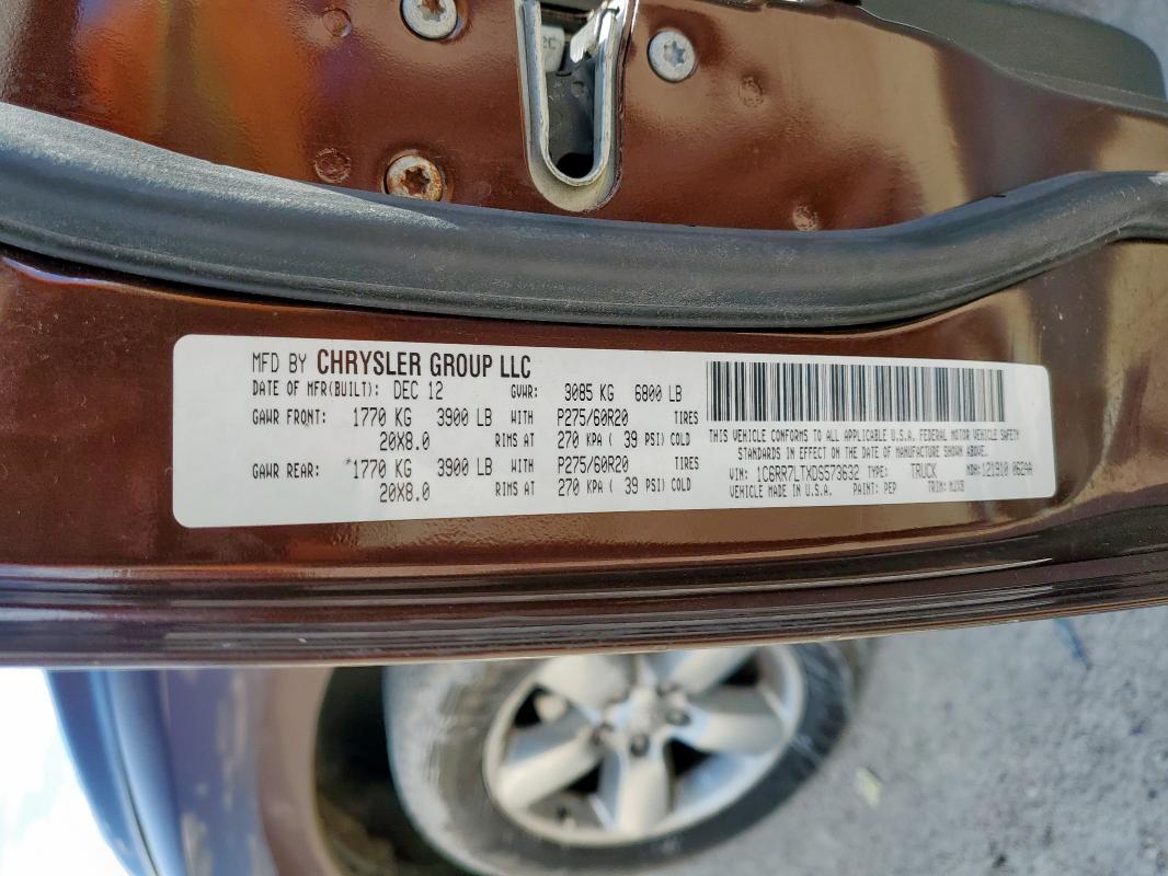 2013 RAM 1500 SLT - 1C6RR7LTXDS573632