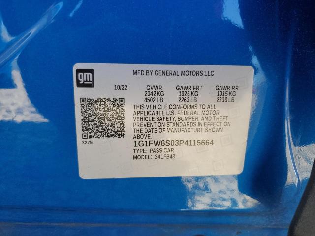 2023 CHEVROLET BOLT EV 1L 1G1FW6S03P4115664