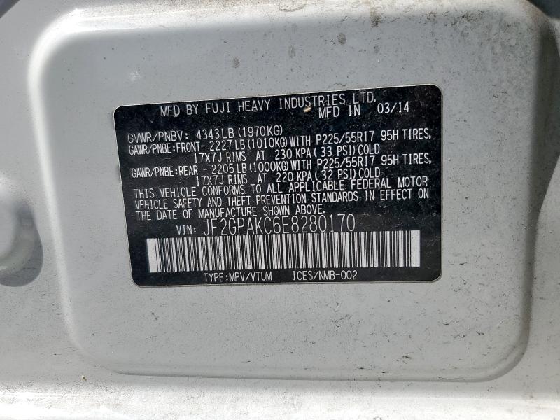2014 SUBARU XV CROSSTR - JF2GPAKC6E8280170