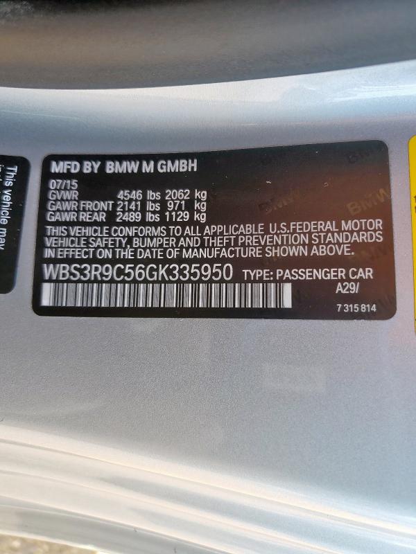 2016 BMW M4 - WBS3R9C56GK335950