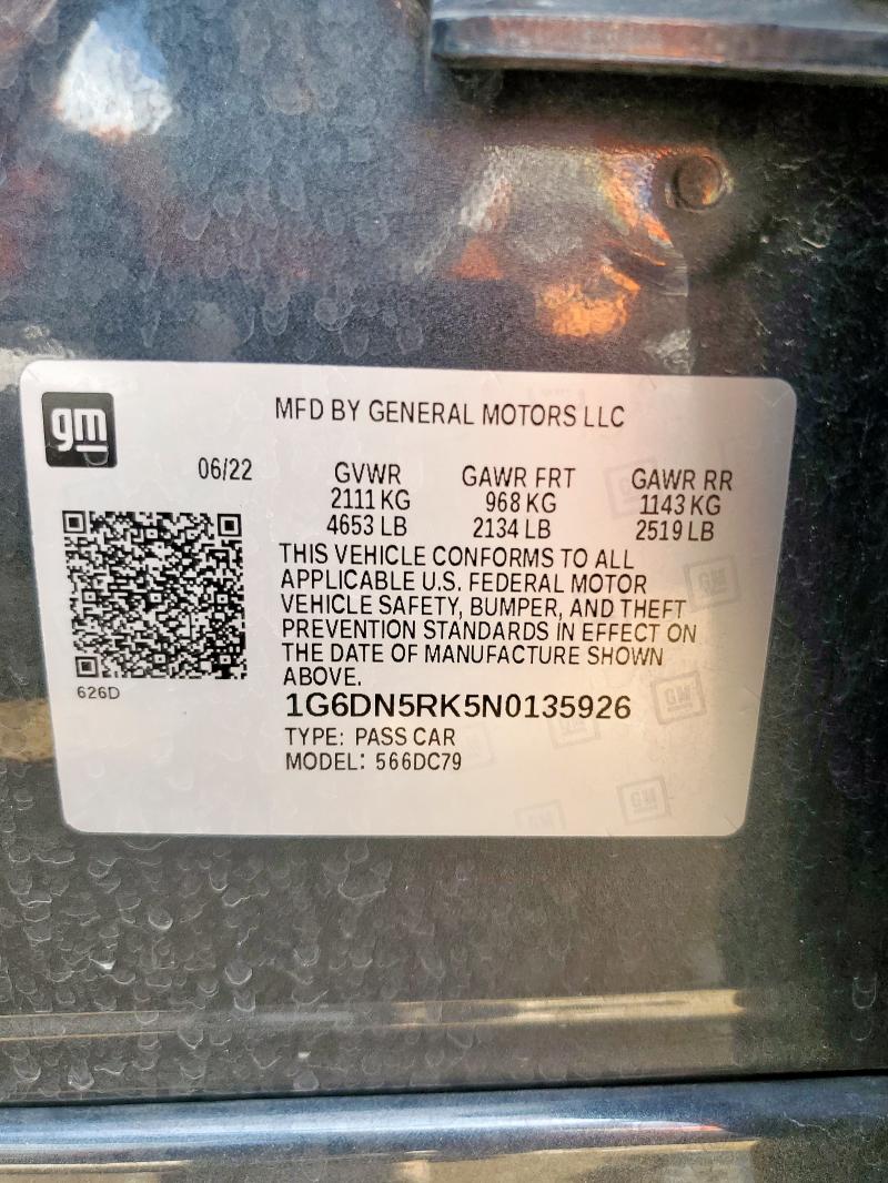 2022 CADILLAC CT5 PREMIU 1G6DN5RK5N0135926