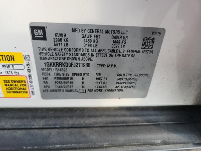 2015 GMC ACADIA SLT 1GKKRRKD0FJ271988