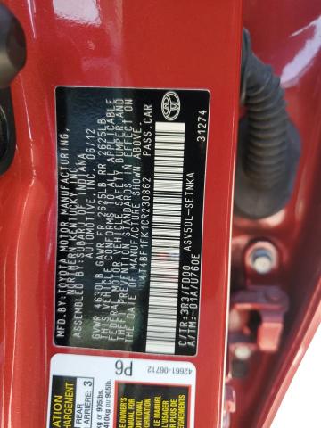 2012 TOYOTA CAMRY BASE - 4T4BF1FK1CR230862