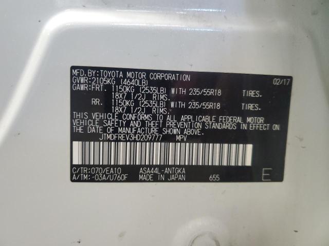2017 TOYOTA RAV4 LIMIT - JTMDFREV3HD209777