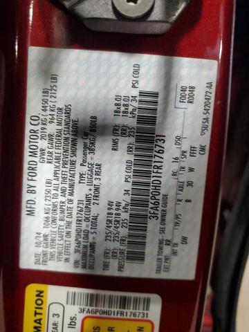 2015 FORD FUSION SE - 3FA6P0HD1FR176731