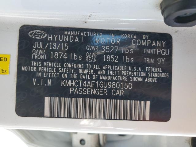 2016 HYUNDAI ACCENT SE KMHCT4AE1GU980150
