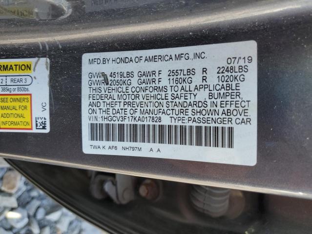 2019 HONDA ACCORD HYB 1HGCV3F17KA017828