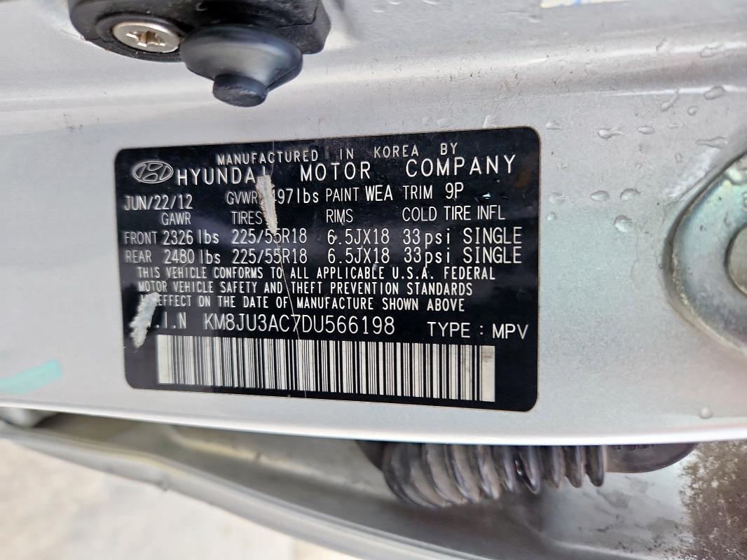 2013 HYUNDAI TUCSON GLS - KM8JU3AC7DU566198