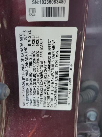 2015 HONDA CR-V 4D 4W 2HKRM4H36FH697607