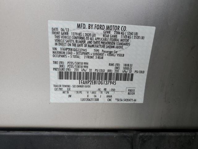 2013 FORD TAURUS SEL #3265027879