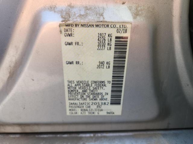 2018 NISSAN ALTIMA 2.5 - 1N4AL3AP2JC205382