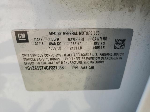 2016 CHEVROLET MALIBU L 1G1ZA5ST4GF337053