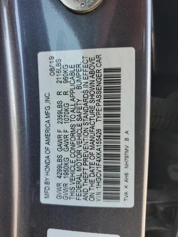2019 HONDA ACCORD EX 1HGCV1F4XKA155426