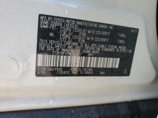 2021 TOYOTA RAV4 LE 2T3H1RFV7MC131257