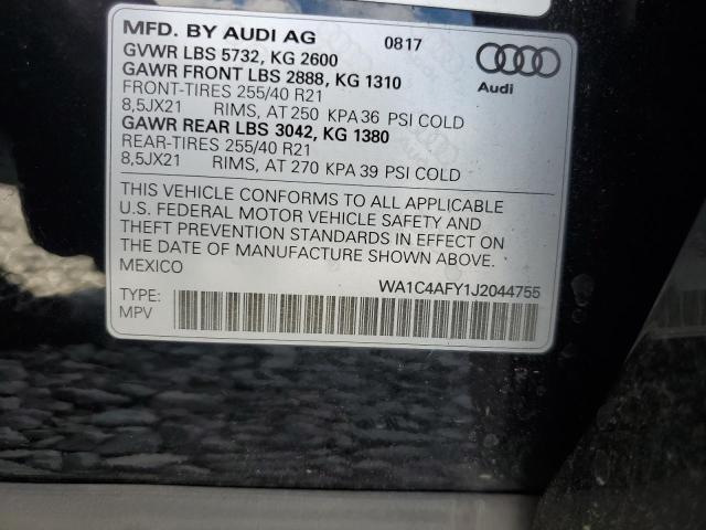 2018 AUDI SQ5 PRESTIGE WA1C4AFY1J2044755