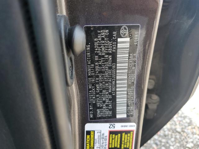 2018 TOYOTA CAMRY HYBR 4T1B21HK3JU505163