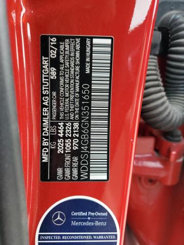2016 MERCEDES-BENZ CLA 250 4M WDDSJ4GB6GN351650
