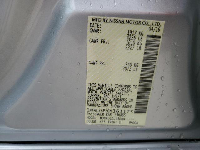 2016 NISSAN ALTIMA 2.5 1N4AL3AP2GN361175