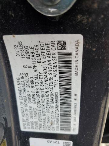 2022 HONDA CIVIC LX 2HGFE2F24NH560883