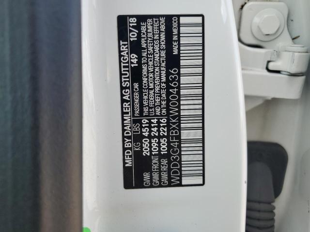 2019 MERCEDES-BENZ A 220 4MAT WDD3G4FBXKW004636