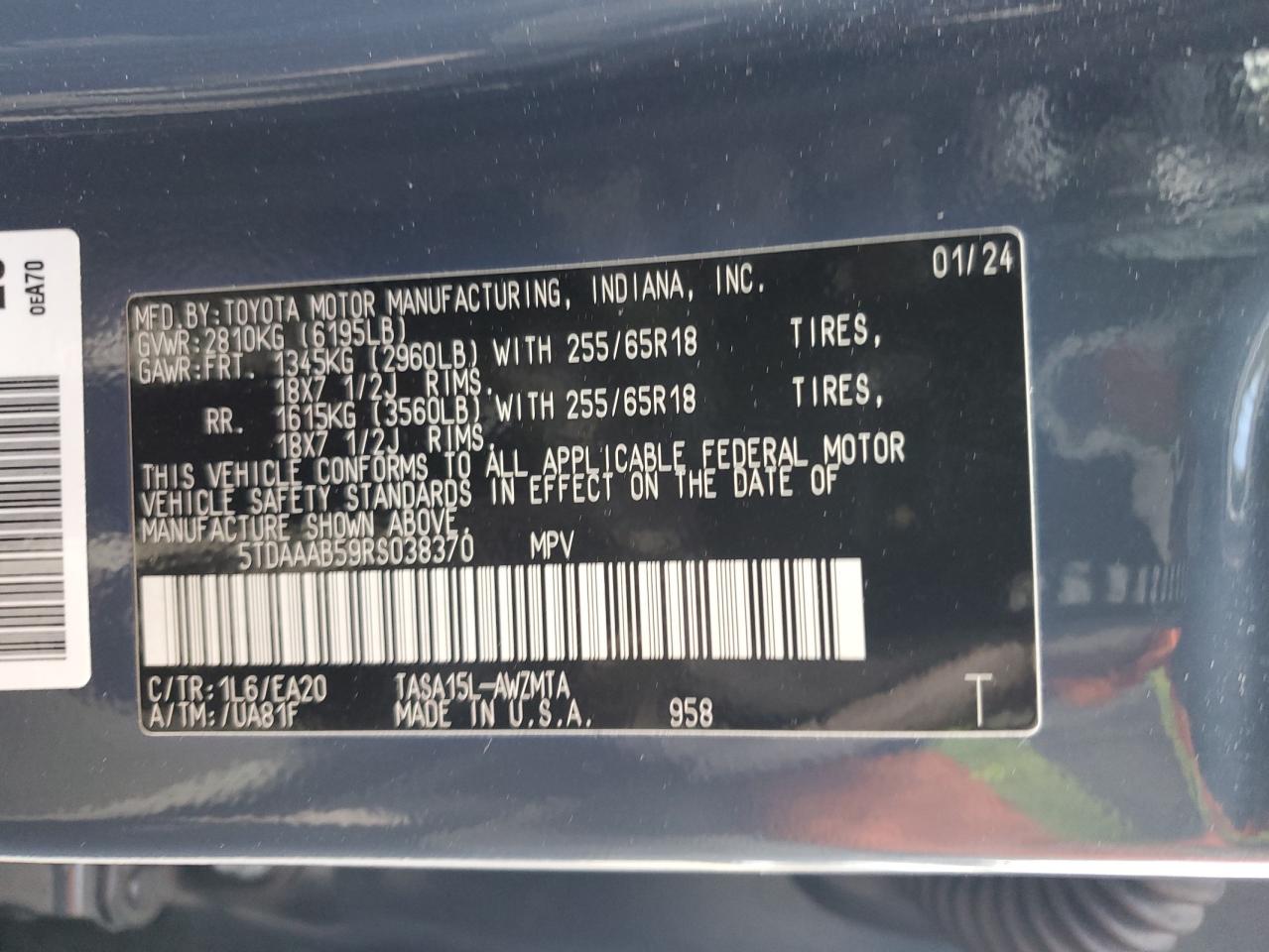 TOYOTA HIGHLANDER XLE