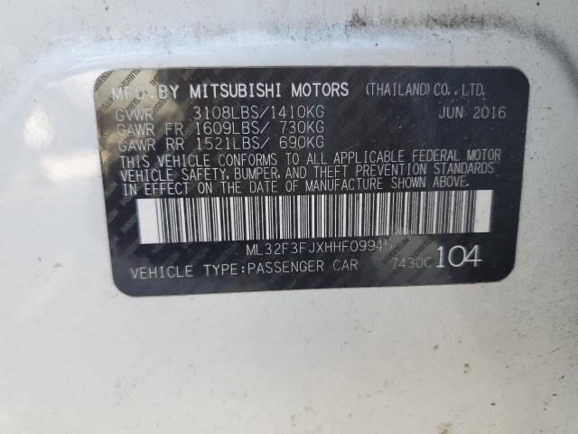 2017 MITSUBISHI MIRAGE G4 ML32F3FJXHHF09945