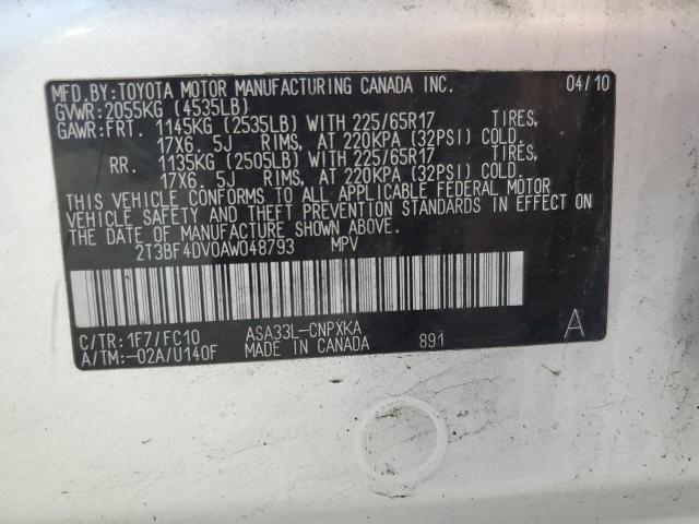 2010 TOYOTA RAV4 - 2T3BF4DV0AW048793