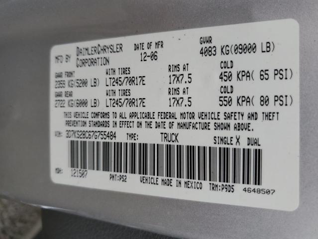 2007 DODGE RAM 2500 S #3281775887