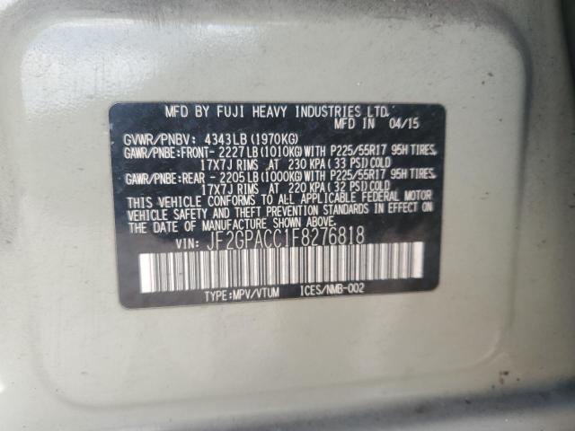 2015 SUBARU XV CROSSTR JF2GPACC1F8276818