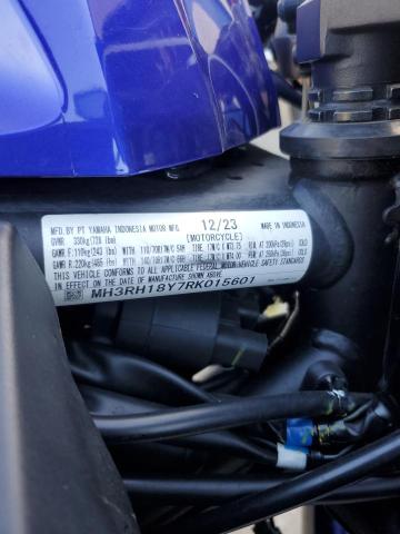 2024 YAMAHA YZFR3 A MH3RH18Y7RK015601