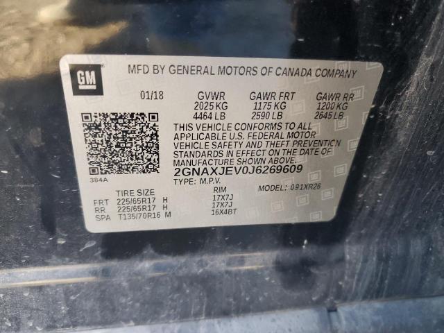 2018 CHEVROLET EQUINOX LT - 2GNAXJEV0J6269609